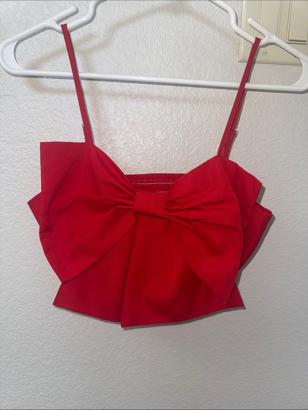 Red Bow-Front Women's Crop Top